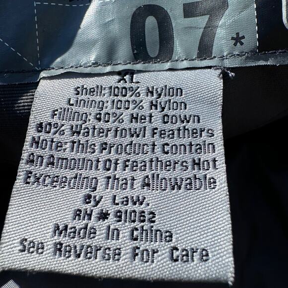 GL Artic Series Down Filled Vibes Jacket Hooded Zip Up Winter Warm Grey‎ Mens XL - Picture 9 of 9